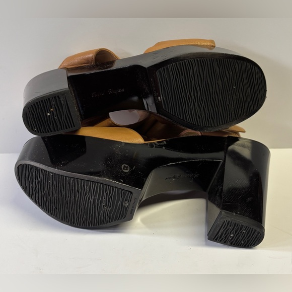 Robert Clergerie Brown Leather Open Toe heels size 7